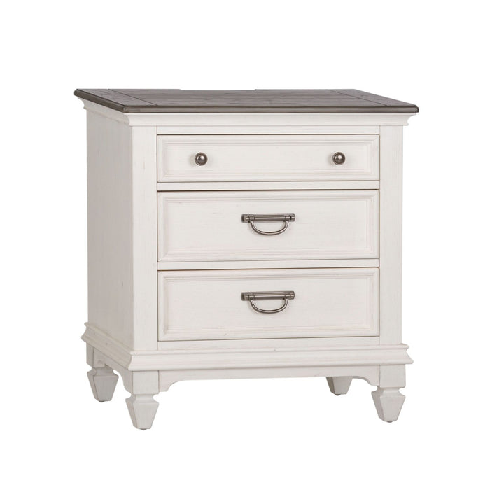 Allyson Park Nightstand in Wirebrushed White - Furniture 4 Less (Jacksonville, NC)