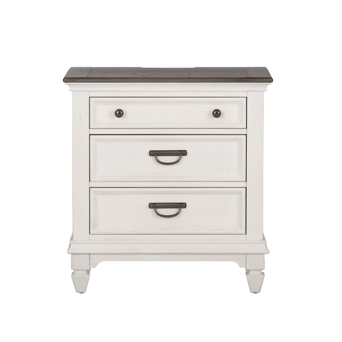 Allyson Park Nightstand in Wirebrushed White - Furniture 4 Less (Jacksonville, NC)
