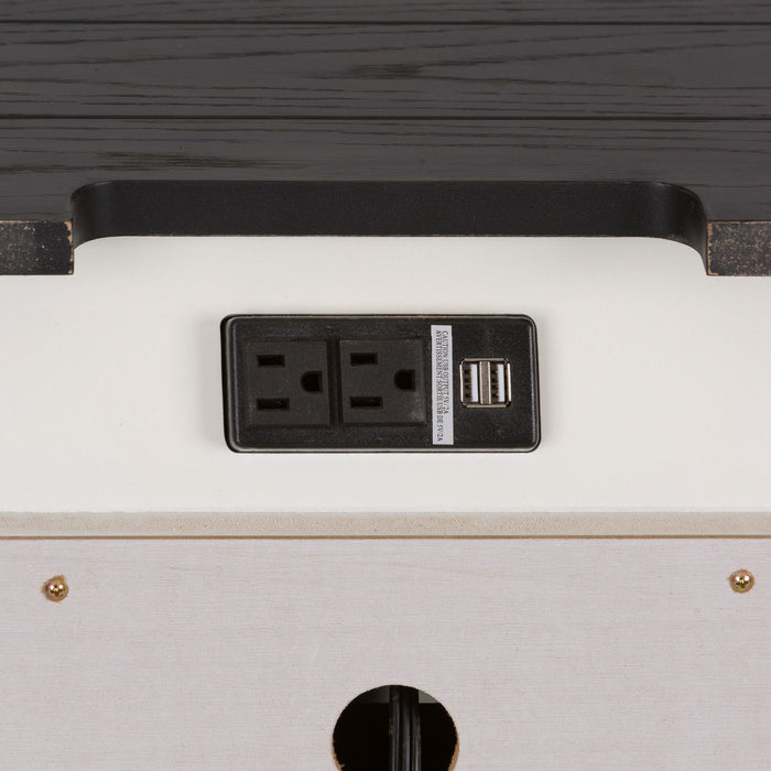Allyson Park Nightstand in Wirebrushed White - Furniture 4 Less (Jacksonville, NC)