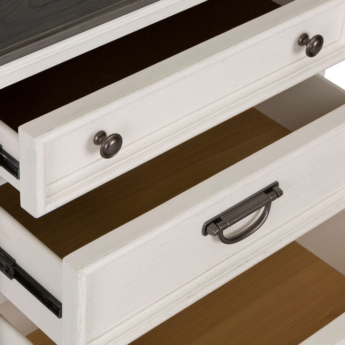 Allyson Park Nightstand in Wirebrushed White - Furniture 4 Less (Jacksonville, NC)