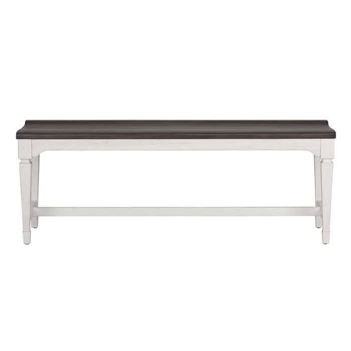 Liberty Furniture Allyson Park Wood Seat Bench in Wirebrushed White - Furniture 4 Less (Jacksonville, NC)