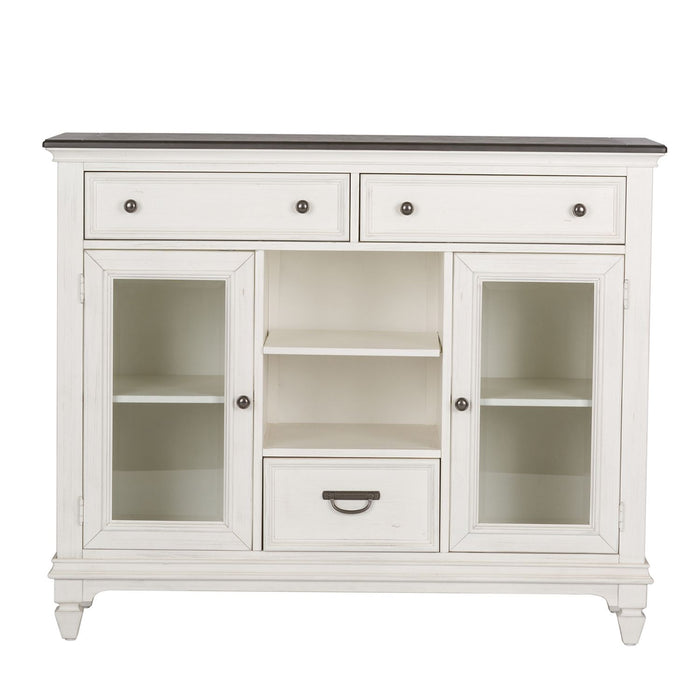 Allyson Park Buffet in White with Charcoal - Furniture 4 Less (Jacksonville, NC)