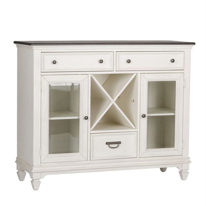 Liberty Furniture Allyson Park Buffet in White with Charcoal - Furniture 4 Less (Jacksonville, NC)