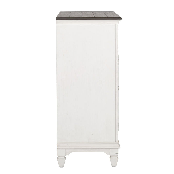 Allyson Park Buffet in White with Charcoal - Furniture 4 Less (Jacksonville, NC)