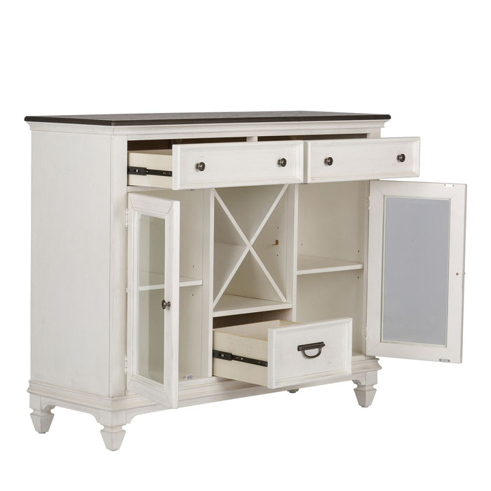 Allyson Park Buffet in White with Charcoal - Furniture 4 Less (Jacksonville, NC)