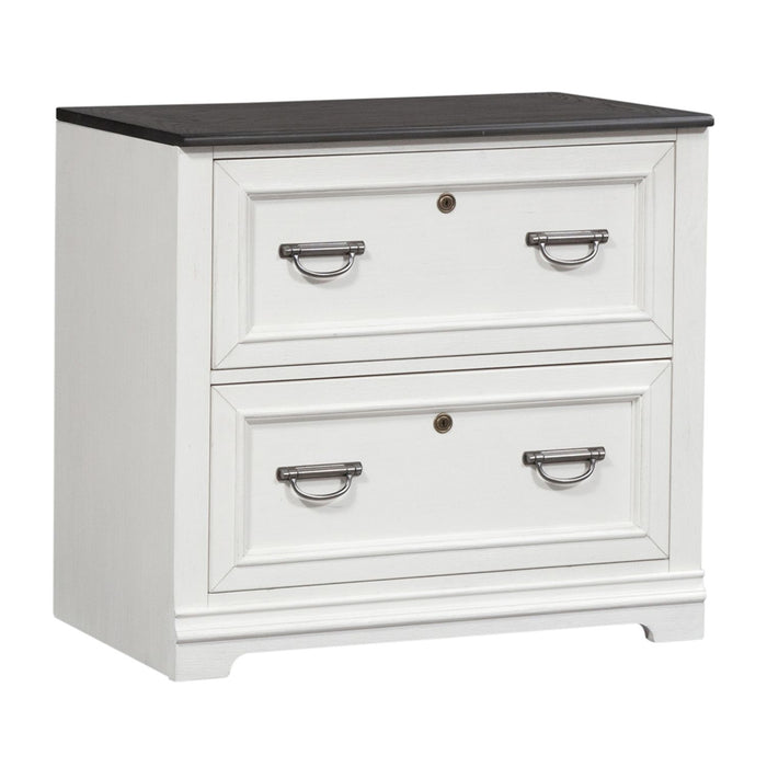 Allyson Park Bunching Lateral File Cabinet in Wirebrushed White - Furniture 4 Less (Jacksonville, NC)