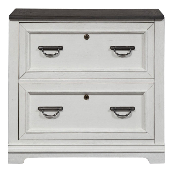 Allyson Park Bunching Lateral File Cabinet in Wirebrushed White - Furniture 4 Less (Jacksonville, NC)