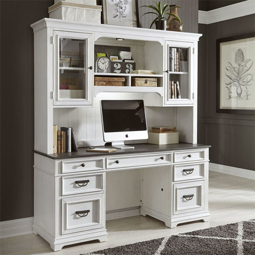 Liberty Allyson Park Jr. Executive Credenza in Wirebrushed White - Furniture 4 Less (Jacksonville, NC)