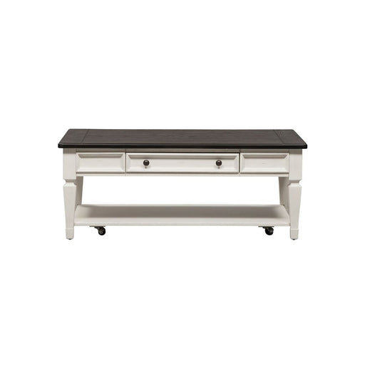 Liberty Furniture Allyson Park Round Cocktail Table in White - Furniture 4 Less (Jacksonville, NC)