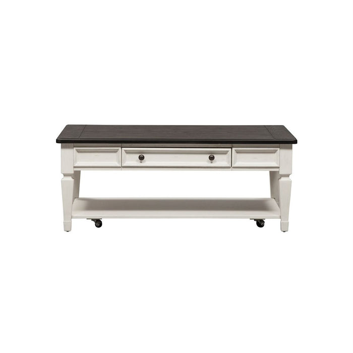 Liberty Furniture Allyson Park Round Cocktail Table in White - Furniture 4 Less (Jacksonville, NC)