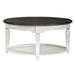 Allyson Park Round Cocktail Table in White - Furniture 4 Less (Jacksonville, NC)