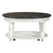 Allyson Park Round Cocktail Table in White - Furniture 4 Less (Jacksonville, NC)