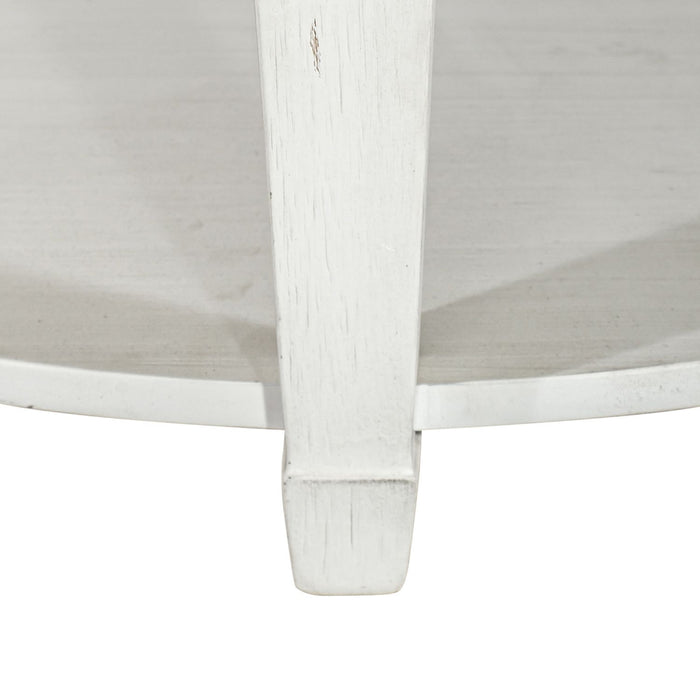 Allyson Park Round Cocktail Table in White - Furniture 4 Less (Jacksonville, NC)