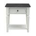 Allyson Park Drawer End Table in Wirebrushed White - Furniture 4 Less (Jacksonville, NC)