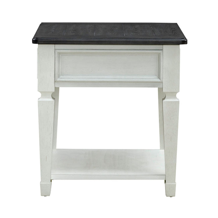 Allyson Park Drawer End Table in Wirebrushed White - Furniture 4 Less (Jacksonville, NC)