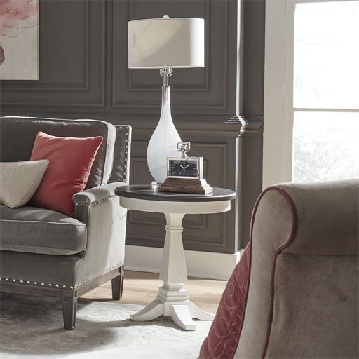 Liberty Allyson Park Chair Side Table in Wirebrushed White - Furniture 4 Less (Jacksonville, NC)