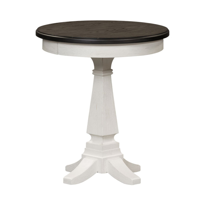 Allyson Park Chair Side Table in Wirebrushed White - Furniture 4 Less (Jacksonville, NC)