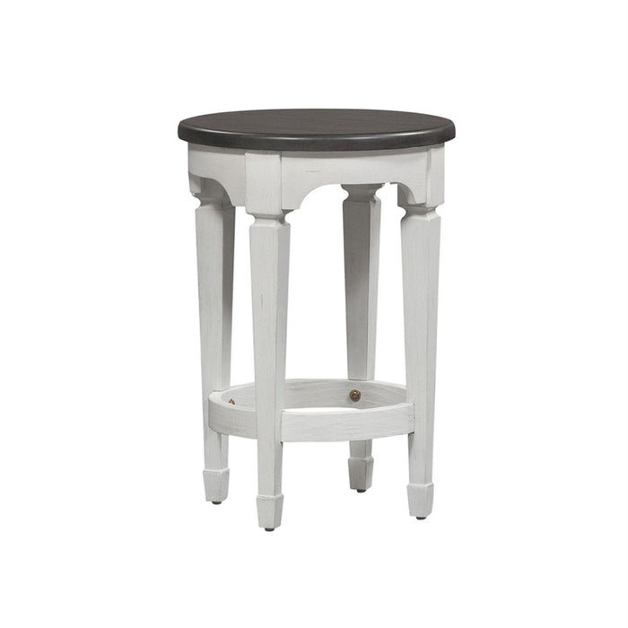 Liberty Allyson Park Console Stool in Wirebrushed White - Furniture 4 Less (Jacksonville, NC)