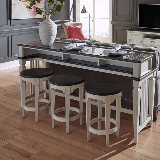 Allyson Park Console Stool in Wirebrushed White - Furniture 4 Less (Jacksonville, NC)