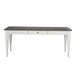 Allyson Park Rectangular Leg Table in White with Charcoal - Furniture 4 Less (Jacksonville, NC)