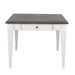 Allyson Park Rectangular Leg Table in White with Charcoal - Furniture 4 Less (Jacksonville, NC)