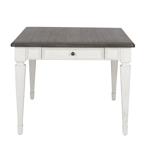 Liberty Furniture Allyson Park Rectangular Leg Table in White with Charcoal - Furniture 4 Less (Jacksonville, NC)