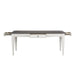 Allyson Park Rectangular Leg Table in White with Charcoal - Furniture 4 Less (Jacksonville, NC)