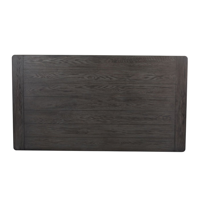 Allyson Park Rectangular Leg Table in White with Charcoal - Furniture 4 Less (Jacksonville, NC)