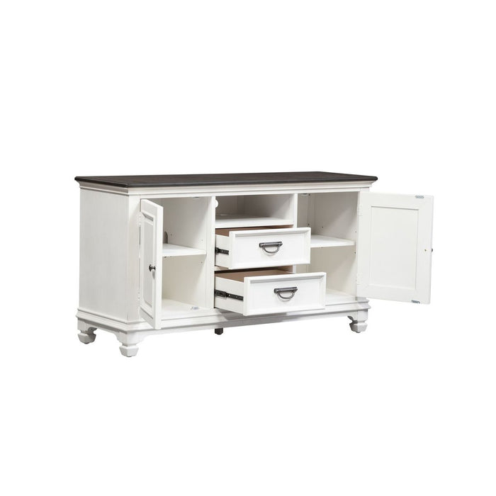 Liberty Furniture Allyson Park 56 Inch TV Console in Wirebrushed White - Furniture 4 Less (Jacksonville, NC)