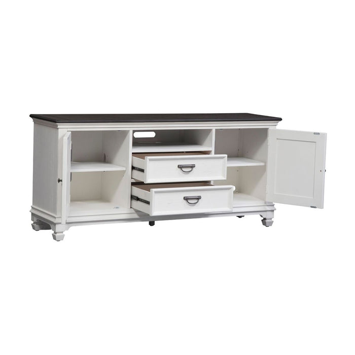Liberty Furniture Allyson Park 66 Inch TV Console in Wirebrushed White - Furniture 4 Less (Jacksonville, NC)