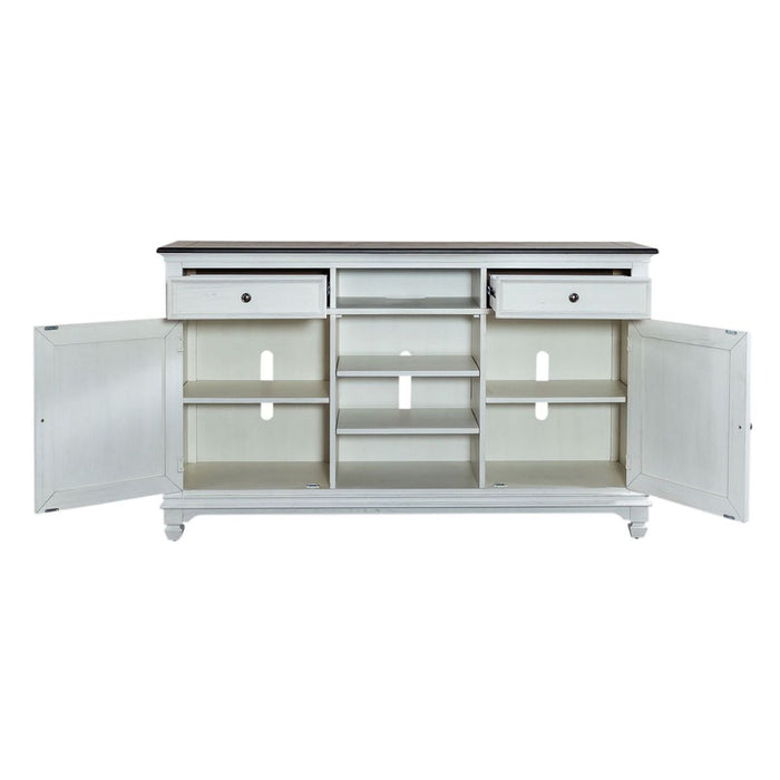 Liberty Furniture Allyson Park 68 Inch Highboy TV Console in Wirebrushed White - Furniture 4 Less (Jacksonville, NC)
