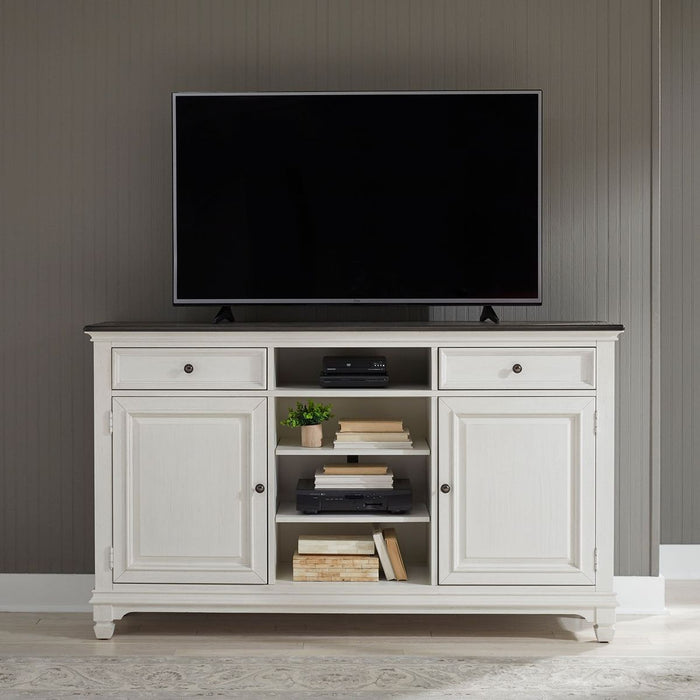 Liberty Furniture Allyson Park 68 Inch Highboy TV Console in Wirebrushed White - Furniture 4 Less (Jacksonville, NC)