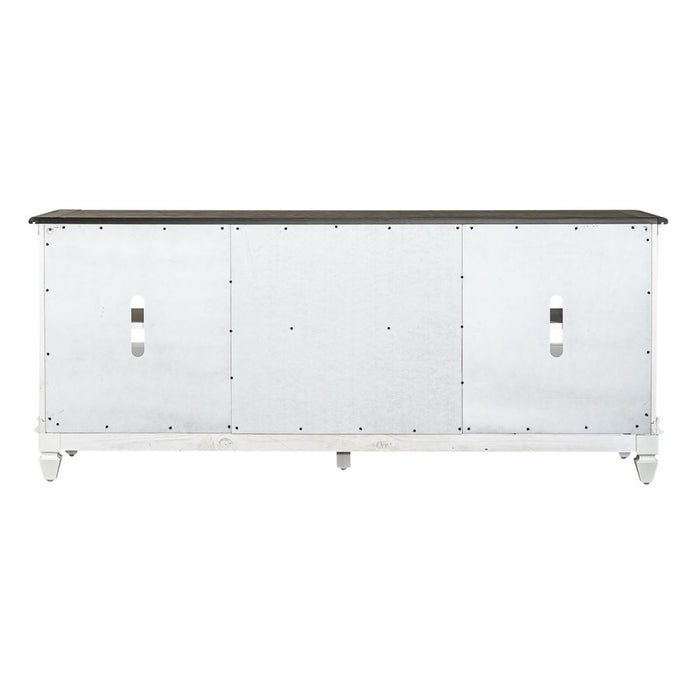Liberty Furniture Allyson Park Entertainment TV Stand in Wirebrushed White