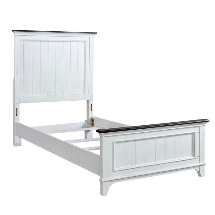 Liberty Furniture Allyson Park Twin Panel Bed in Wirebrushed White EST SHIP TIME APPX 4 WEEKS - Furniture 4 Less (Jacksonville, NC)