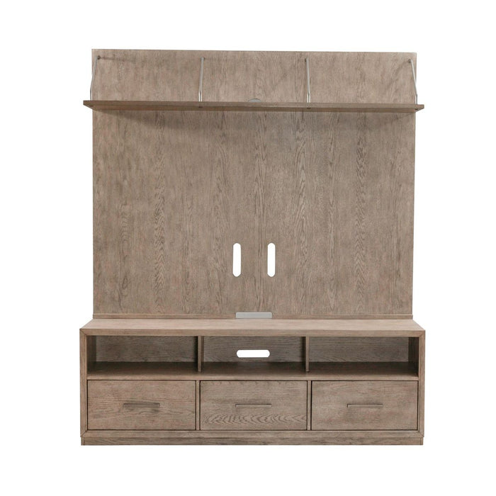 Liberty Furniture City Scape Entertainment Center in Burnished Beige - Furniture 4 Less (Jacksonville, NC)