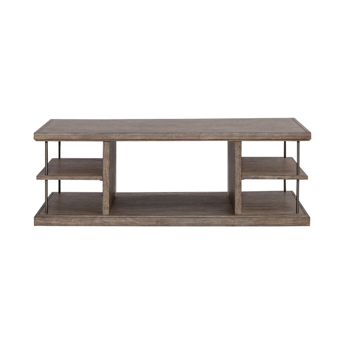 City Scape Cocktail Table in White Oak Veneers - Furniture 4 Less (Jacksonville, NC)