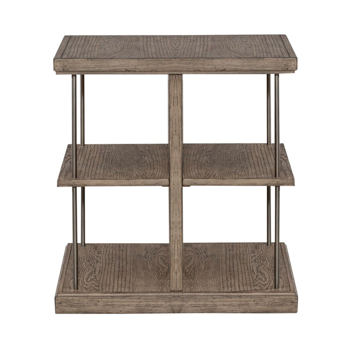 City Scape End Table in White Oak Veneers - Furniture 4 Less (Jacksonville, NC)
