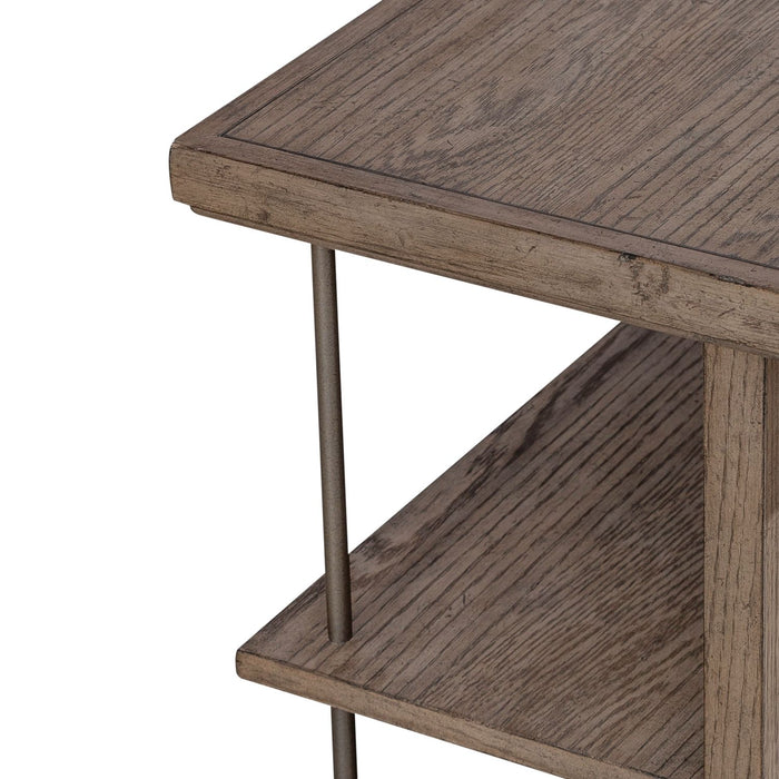 City Scape End Table in White Oak Veneers - Furniture 4 Less (Jacksonville, NC)