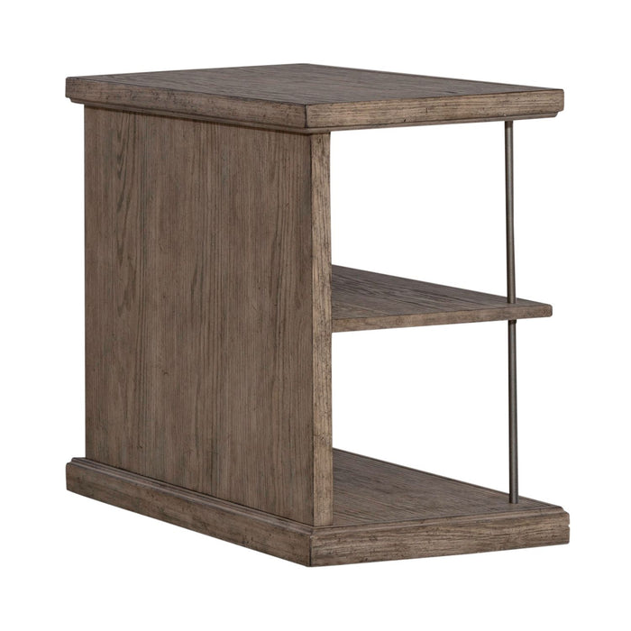 City Scape Chair Side Table in White Oak Veneers - Furniture 4 Less (Jacksonville, NC)