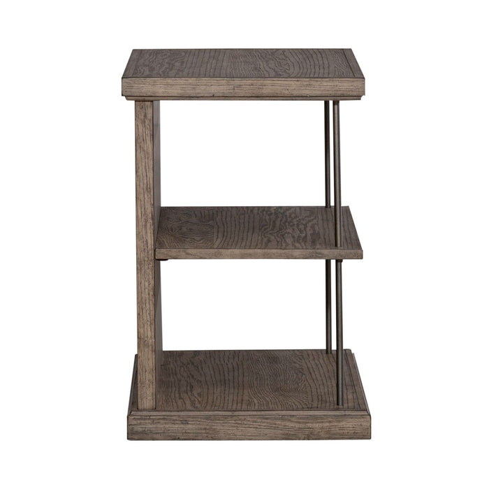 City Scape Chair Side Table in White Oak Veneers - Furniture 4 Less (Jacksonville, NC)