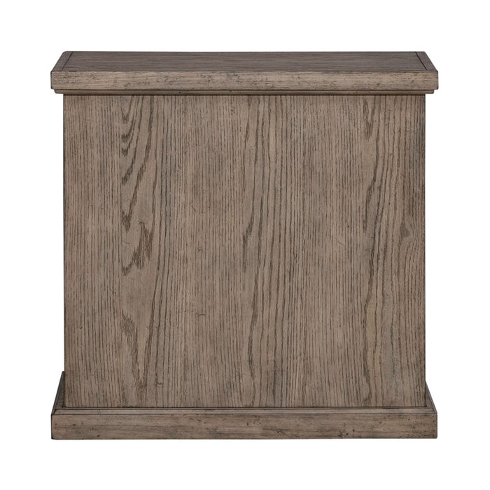 City Scape Chair Side Table in White Oak Veneers - Furniture 4 Less (Jacksonville, NC)