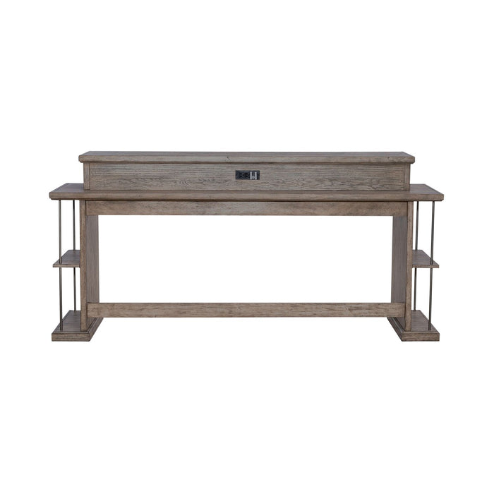 City Scape Console Bar Table in White Oak Veneers - Furniture 4 Less (Jacksonville, NC)