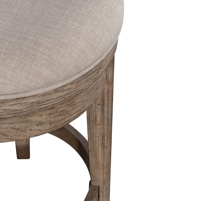 City Scape Upholstered Swivel Console Stool in White Oak Veneers - Furniture 4 Less (Jacksonville, NC)