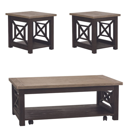 Heatherbrook 3 Piece Set (1-Cocktail 2-End Tables) - Furniture 4 Less (Jacksonville, NC)