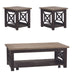Heatherbrook 3 Piece Set (1-Cocktail 2-End Tables) - Furniture 4 Less (Jacksonville, NC)