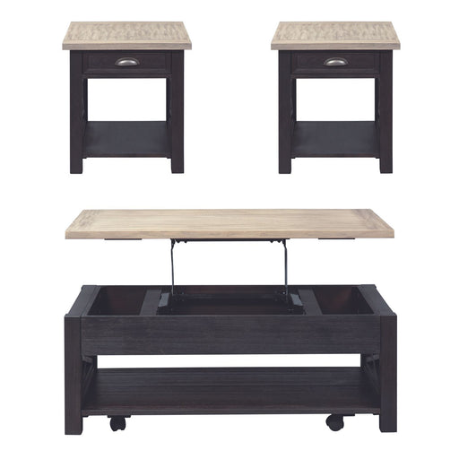 Heatherbrook Opt 3 Piece Set (1-Cocktail 2-End Tables) - Furniture 4 Less (Jacksonville, NC)