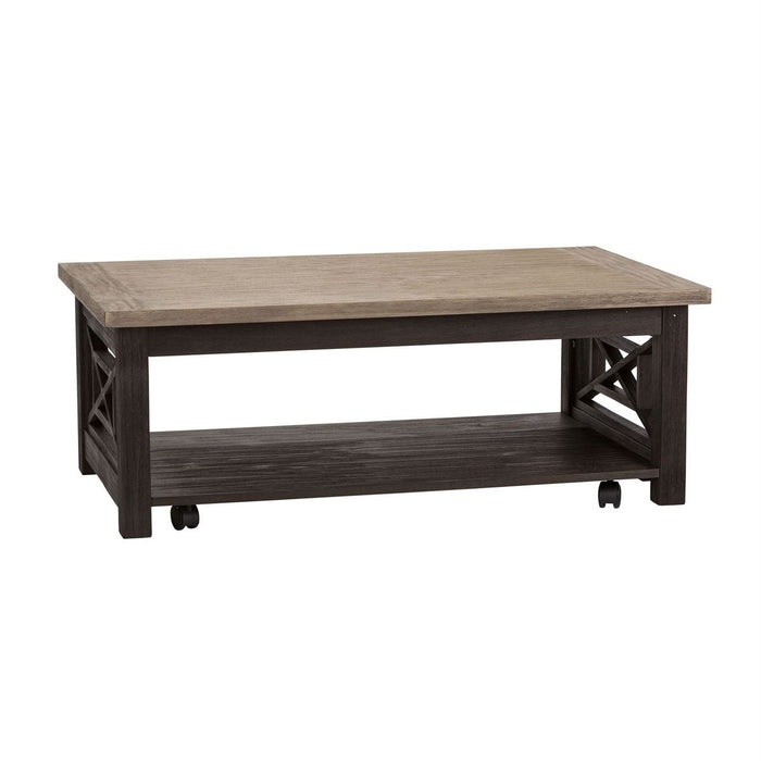 Liberty Heatherbrook Cocktail Table in Charcoal and Ash - Furniture 4 Less (Jacksonville, NC)