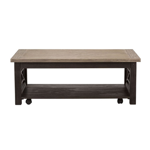 Liberty Heatherbrook Cocktail Table in Charcoal and Ash - Furniture 4 Less (Jacksonville, NC)