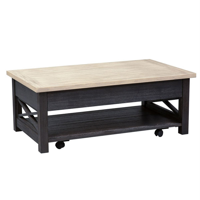 Liberty Heatherbrook Lift Top Cocktail Table in Charcoal and Ash - Furniture 4 Less (Jacksonville, NC)
