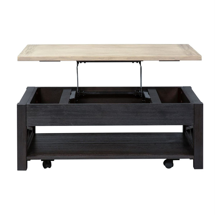 Liberty Heatherbrook Lift Top Cocktail Table in Charcoal and Ash - Furniture 4 Less (Jacksonville, NC)